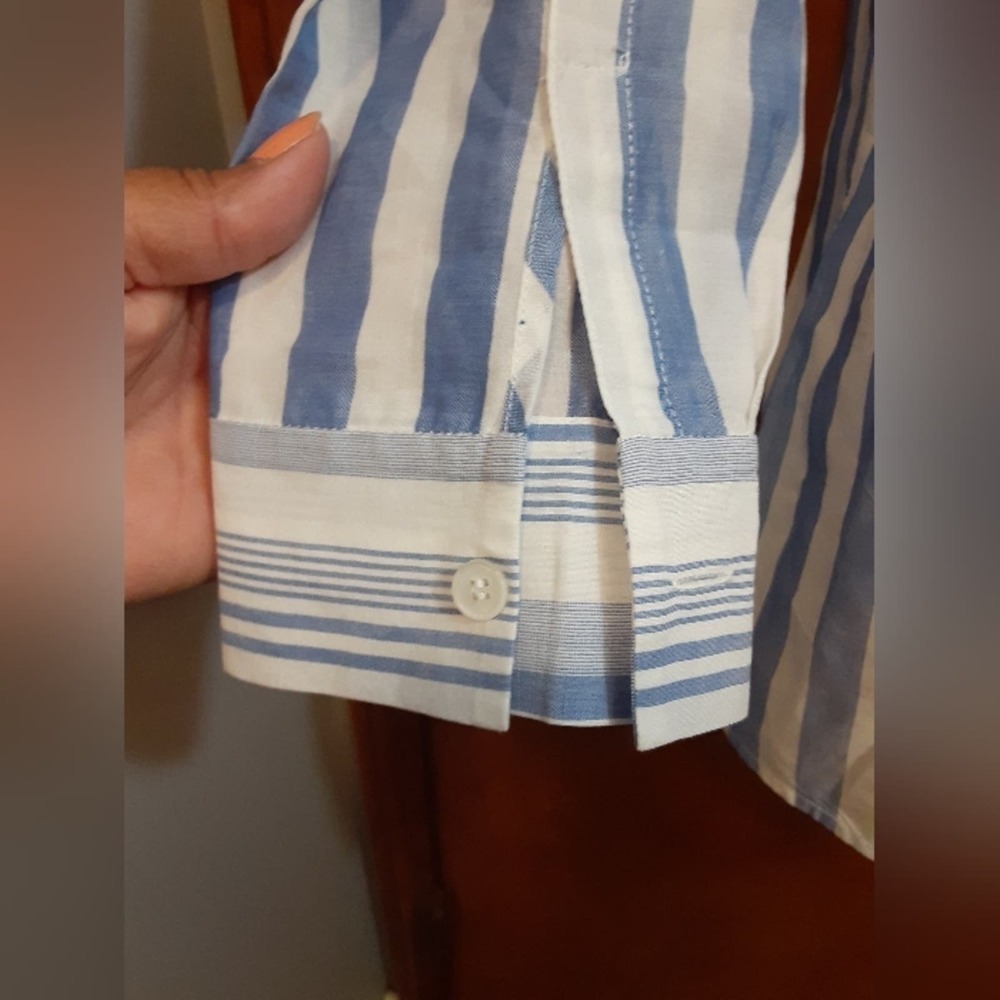 Lafayette 148 Newyork Woman's Button Down Shirt Shirt Size Petite - Picture 3 of 7